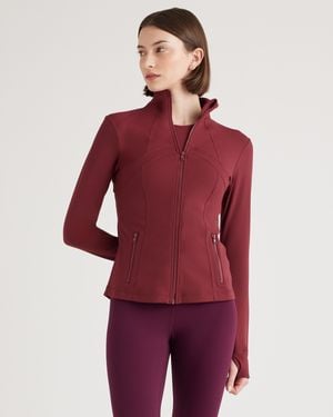 Quince Ultra-Form Slim Fit Jacket, Nylon/Spandex - Red