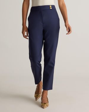 Quince Scuba Nylon Slim Ankle Pants - Blue