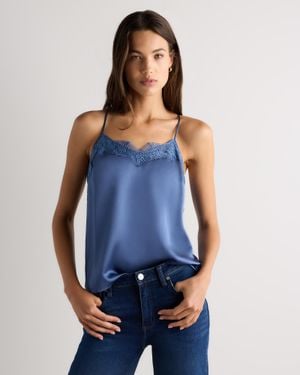 Quince Lace Cami, Silk - Blue