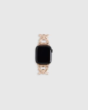 Quince Stainless Steel Chain Link Smartwatch Band - White