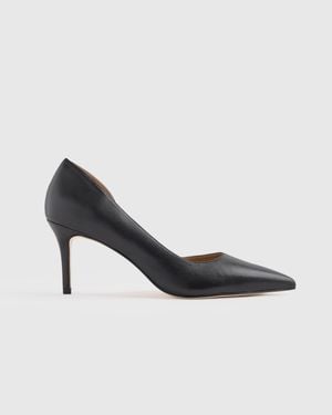 Quince Italian Leather 75Mm D'Orsay Pump - Black