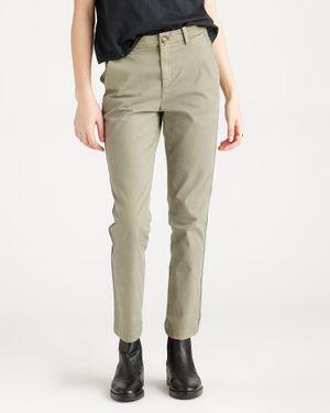 Quince Stretch Cotton Twill Girlfriend Chino Pants - Green