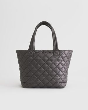 Quince Transit Quilted Carry-All Tote, Recycled Polyester - Black