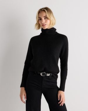 Quince Lightweight Baby Alpaca Turtleneck - Black