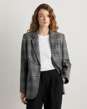 Quince Italian Wool Oversized Blazer - Gray