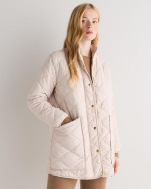 Quince Featherless Quilted Long Puffer Jacket, Nylon - Natural