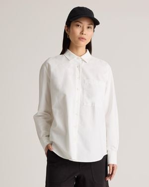 Quince Relaxed Oxford Shirt, Organic Cotton - White