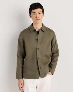 Quince 100% European Linen Chore Jacket - Green