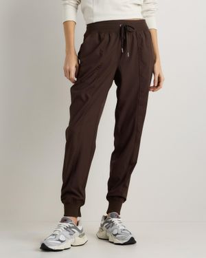 Quince Performance Tech Mid-Rise Sweatpants, Nylon - Brown