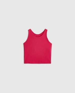 Quince Girls Ultra-Form Fitted Tank Top, Nylon/Spandex - Red