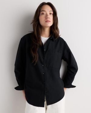 Quince Relaxed Oxford Shirt, Organic Cotton - Black