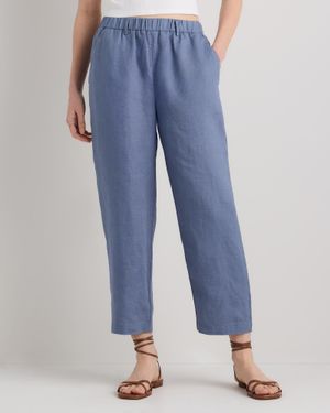 Quince 100% European Linen Pants - Blue
