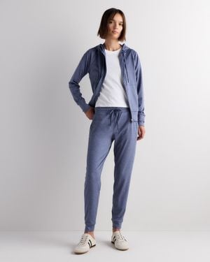 Quince Flowknit Full-Zip Hoodie, Recycled Polyester - Blue