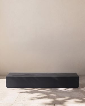 Quince Powder-Coated Aluminum Outdoor Coffee Table, Powder Coated Aluminum - Brown