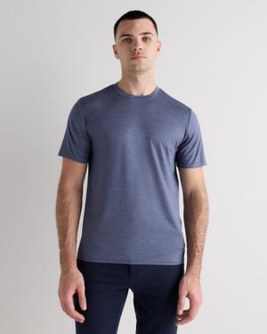 Quince Flowknit Breeze Performance Tee, 100% Polyester - Blue