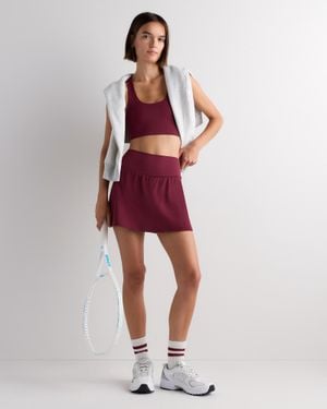Quince Ultra-Form Tennis Skort, Nylon/Spandex - Red