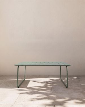 Quince Powder-Coated Aluminum Outdoor Dining Table, Powder Coated Aluminum - Brown