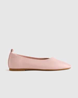 Quince Italian Leather Glove Ballet Flat - Pink