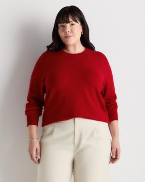 Quince Mongolian Cashmere Crewneck Sweater - Red