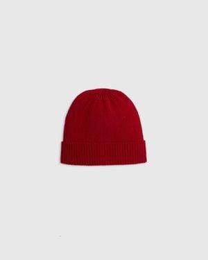 Quince Washable Cashmere Beanie - Red