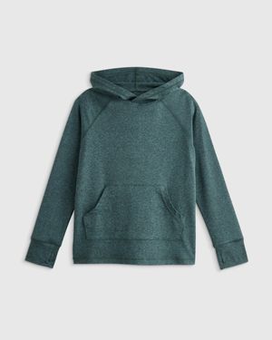 Quince Flowknit Pullover Hoodie, Recycled Polyester - Green