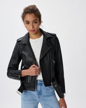 Quince Motorcycle Jacket, Leather - Black