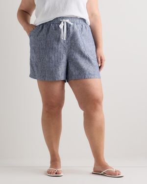 Quince 100% European Linen Shorts - Blue