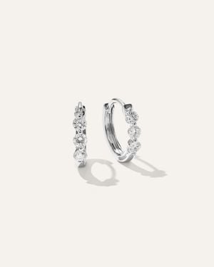 Quince - White Label Quince 14K Lab Grown Diamond Shared Prong Huggie - Natural