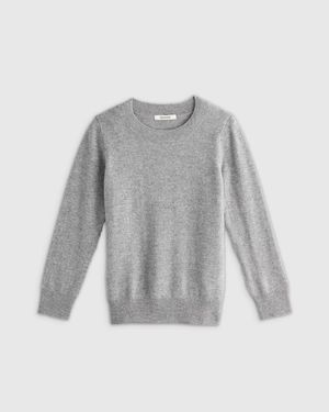 Quince Washable Cashmere Crewneck Sweater - Gray