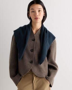 Quince Mongolian Cashmere Square Scarf - Black