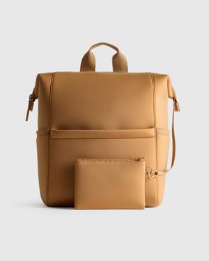 Quince All-Day Neoprene Diaper Backpack - Brown
