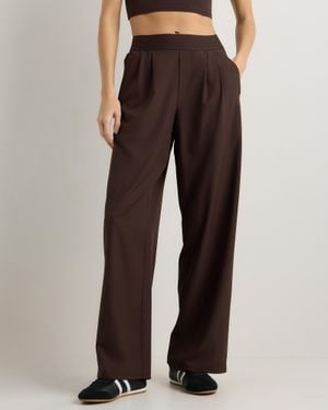 Quince Performance Tech Wide Leg Pants, Recycled Polyester - Brown