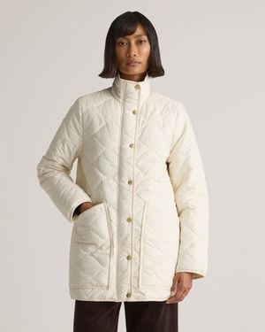 Quince Recycled Quilted Long Puffer Jacket - Natural