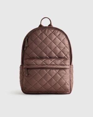 Quince Transit Quilted Commuter Backpack, Nylon - Brown