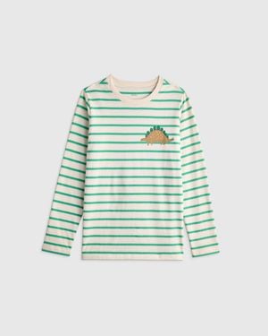 Quince Jersey Long Sleeve Tee, Organic Cotton - Green
