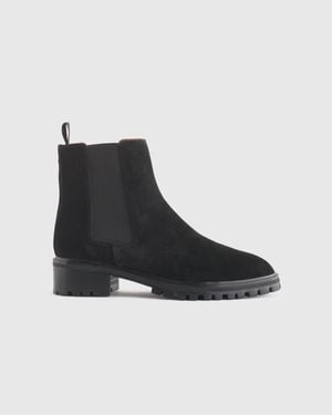 Quince Suede Chelsea Boot, Suede Leather - Black