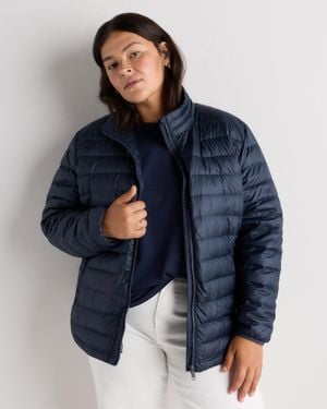 Quince Lightweight Down Packable Puffer Jacket, Recycled Polyester - Blue