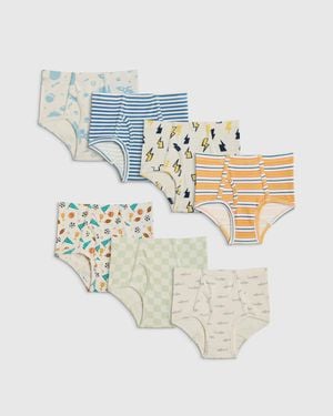Quince Boys Classic Briefs 7-Pack, Organic Cotton - White
