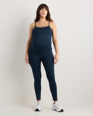 Quince Ultra-Soft Maternity Jumpsuit, Polyester - Blue