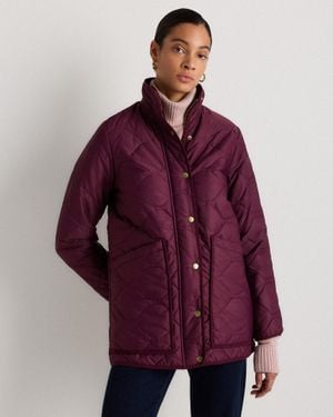 Quince Featherless Quilted Long Puffer Jacket, Nylon - Purple