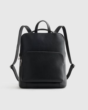 Quince Italian Leather Convertible Backpack - Black