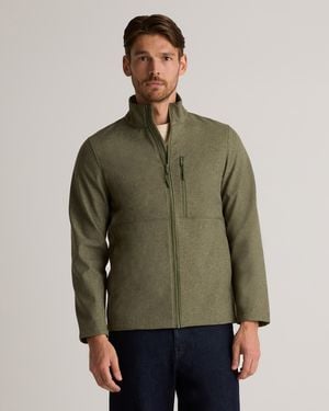 Quince Softshell Fleece-Lined Full-Zip Jacket, Recycled Polyester - Green