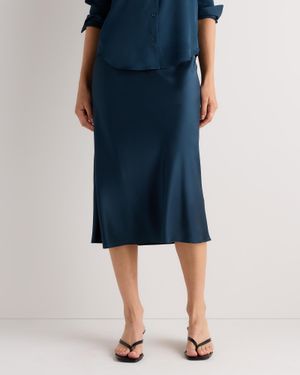 Quince Skirt, Silk - Blue