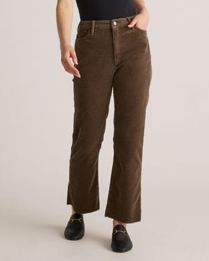 Quince Organic Stretch Corduroy Kick Flare Pants, Organic Cotton - Brown