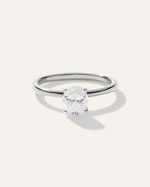 Quince Lab Grown Diamond Oval Comfort Fit Engagement Ring - Natural