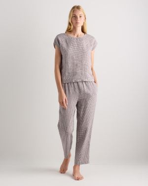 Quince 100% European Linen Pajama Set - Multicolor