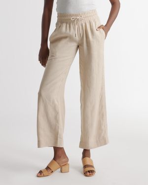 Quince 100% European Linen Wide Leg Pants - Natural