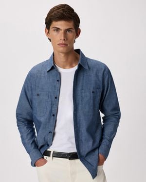 Quince 100% Organic Chambray Long Sleeve Shirt, Organic Cotton - Blue