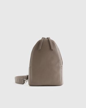 Quince Italian Leather Sling Pack - Brown