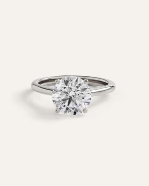 Quince Lab Grown Diamond Round Trellis Cathedral Engagement Ring 3Ct - Natural